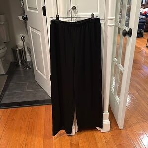 Monrow Black Wide-Leg Athleisure Pants